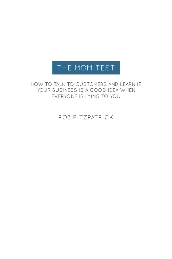 The Mom Test cover